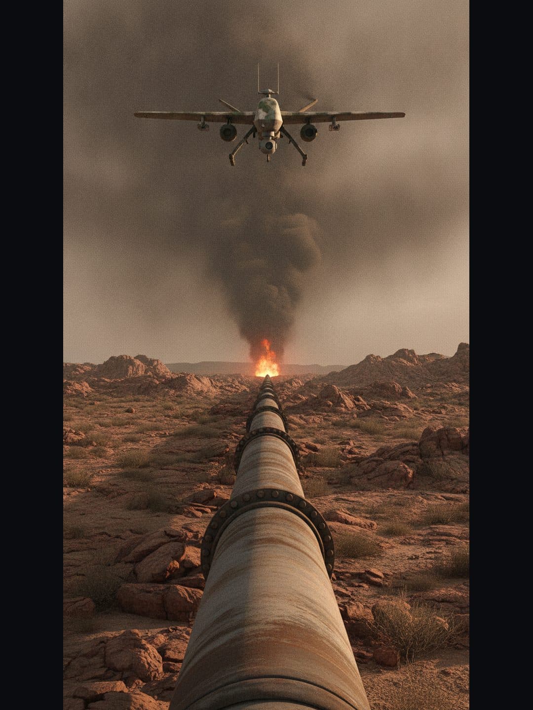 A drone strike badly damaged a